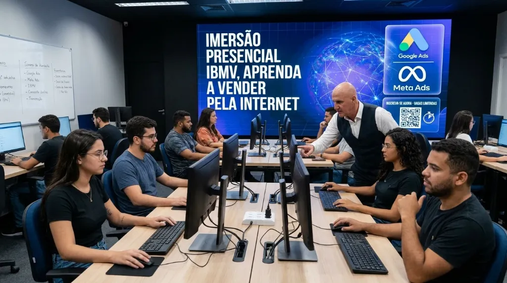Robson Felipe Ramos ministrando a Imersão Presencial de Tráfego Pago e Inteligência Artificial